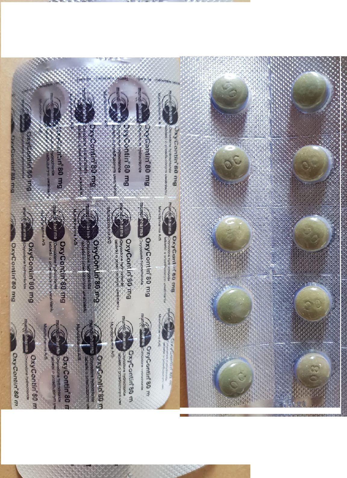 Oxycontin 80mg blisters